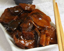 Beef Black With Mushroom And Bamboo Shots